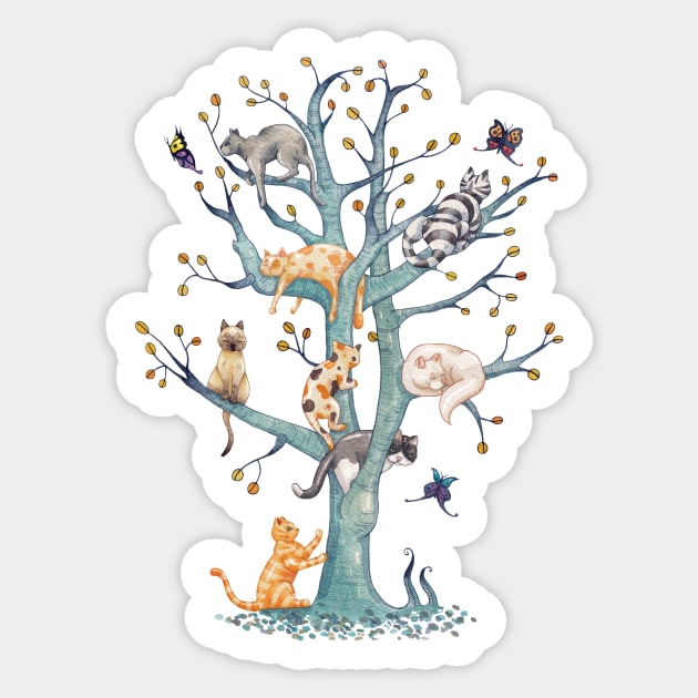 The tree of cat life Sticker by Timone